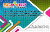 Lean Development en México: El cambio en la organización y la psicologia laboral del mexicano