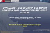 Evaluación geodinámica en el tramo Leonera baja–Machu Picchu pueblo, Cusco
