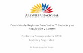 Presentación proforma 2014, justicia seguridad, Asambleísta Ramiro Aguilar