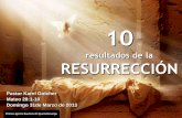 Diez resultados de la resurrección