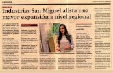 Gestion - Industrias San Miguel alista una mayor expansión a nivel regional