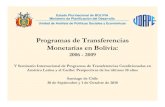 Bolivia - Programas de Transferencias Monetarias en Bolivia: 2006 - 2009