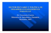 Sector pecuario y política de desarrollo ganadero en Paraguay
