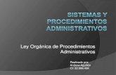Ley organica e procedimientos administrativos
