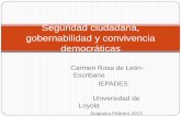Seguridad ciudadana, gobernabilidad - Carmen Rosa