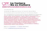 Carta de la Plataforma La Tortura No Es Cultura al Alcalde de Algemesí y al presidente de la Comisión Taurina