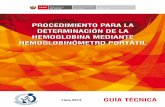 PROCEDIMIENTO PARA LA DETERMINACIÓN DE LA HEMOGLOBINA MEDIANTE HEMOGLOBINÓMETRO PORTÁTIL