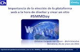 #SMMDay Importancia de la elección de la plataforma web al crear y diseñar un sitio Barcelona