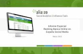 Banca online España en social media -  marzo 2015