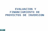 Evaluación y financiamiento de proyectos de inversion (sesión 3)