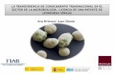 20131125 Taller H2020. La transferencia de conocimiento transnacional en el sector de la microbiología. Ana Briones