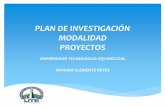 Plan de investigación modalidad proyectos