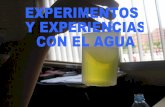 Experimentos Y Experiencias Con El Agua