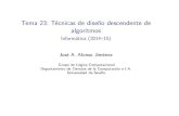 Tema 23: Técnicas de diseño descendente de algoritmos