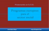 Financiación europea para los programas sociales.