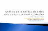 Taller 1 - Análisis de la calidad de sitios web de instituciones culturales, a càrrec de Rafael Pedraza