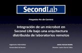 SecondLab: integración de un microbot en Second Life bajo una arquitectura distribuida de laboratorios remotos
