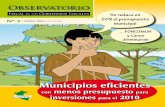 REMURPE / Observa 3 - Municipios eficientes con menos presupuesto para inversiones para el 2010