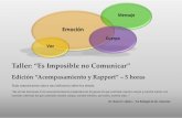 Taller de Comunicación "Acompasamiento y Rapport" Edición de 5 horas