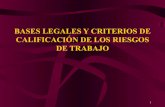 Bases legales y criterios  med del trabajo
