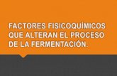Factores fisicoquímicos que afectan el proceso de fermentacion.