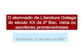 O Alumnado De Literatura Galega Do SéCulo Xx