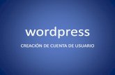 Wordpress crear cuenta