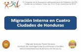 Migración interna en cuatro ciudades de honduras
