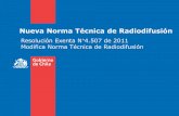 Norma tecnica radiodifusion Chilena.