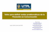 Taller para definir nodos problemáticos de la Titulación en Comunicación UTPL