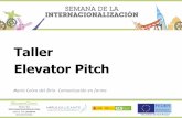04. Taller Elevator Pitch - María Calvo del Brío