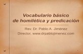 Vocabulario básico de homilética y predicación