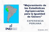 “Mejoramiento de las Estadísticas Agropecuarias para la Igualdad de Género”  Perú