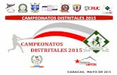 2015 - ABEDICA - Campeonatos Distritales - Equipos inscritos Juvenil AAA