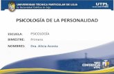 PSICOLOGÍA DE LA PERSONALIDAD ( I Bimestre Abril Agosto 2011)