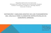 Definición y análisis grafico de los Fundamentos del cálculo para elementos estructurales en concreto armado.