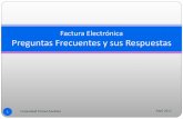 Factura Electrónica - Preguntas Frecuentes y Respuestas