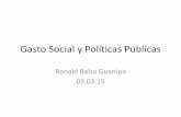 Ronald Balza, Gasto social y políticas públicas