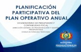 Planificación participativa del Plan Operativo Anual