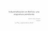La industrialización en Bolivia una asignatura pendiente