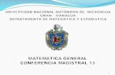 Matemática general  - 13va magistral 2013