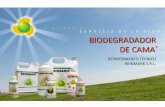 Biodegradador de cama, preparacion, modo de uso aplicaciones y pruebas