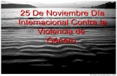 25 de noviembre día internacional  contra la violencia