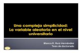 Una compleja simplicidad: la variable aleatoria en el nivel universitario