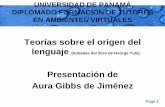 Teorías sobre el origen del lenguaje  de Jiménez, Aura de