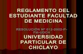 Reglamento del estudiante de la facultad de medicina