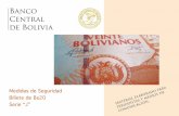 Medidas de Seguridad Billete de 20 bolivianos Serie “J”