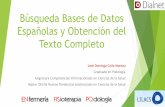 Búsqueda base de datos española y obtención texto completo