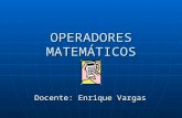 Operadores Matemáticos