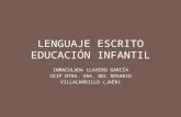 Lenguaje escrito en educación infantil